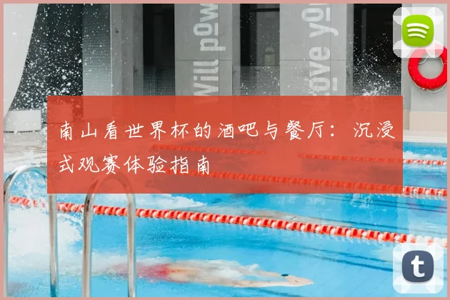 南山看世界杯的酒吧与餐厅：沉浸式观赛体验指南