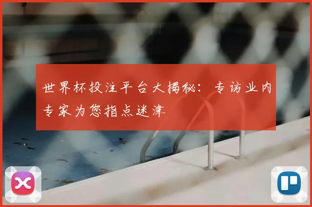 世界杯投注平台大揭秘:专访业内专家为您指点迷津